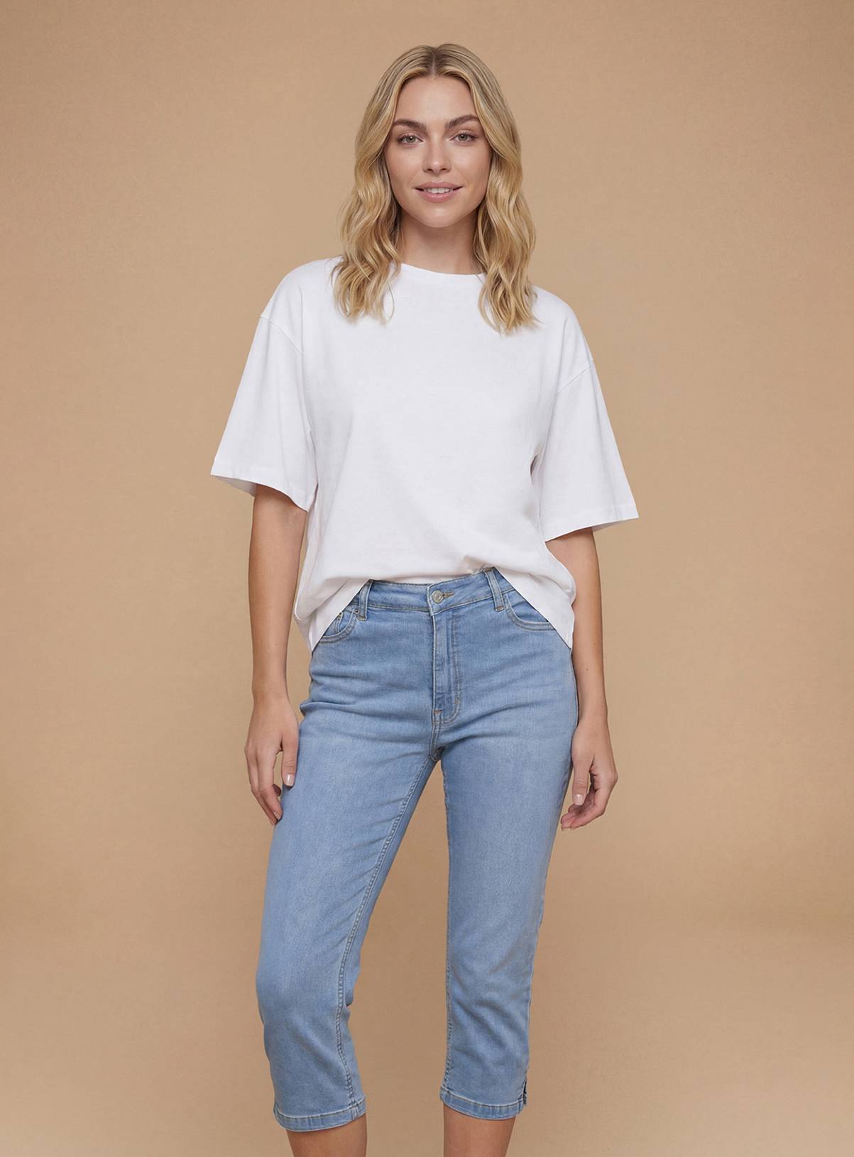 DOROTHY PERKINS Light Denim Capri Jeans 16 - Image 1